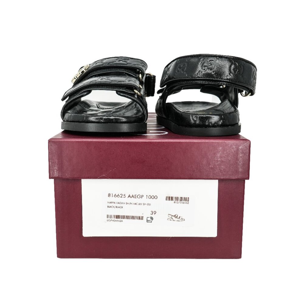 Gucci Monogram GG Leather Sandals - Picture 5 of 8